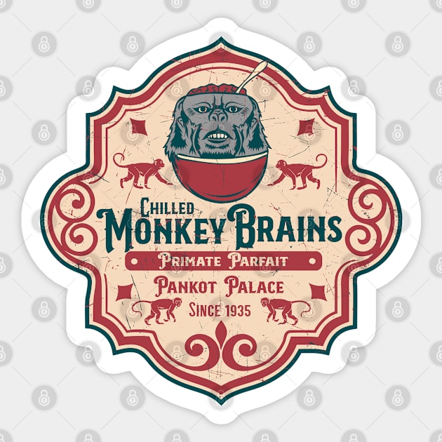 Chilled Monkey Brains - Primate parfait Sticker by carloj1956